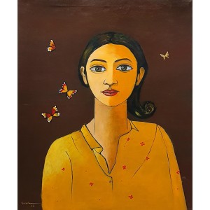 Kausar Bhatti, 24 x 30 Inch, Acrylic on Canvas, Figurative Painting, AC-KSR-005